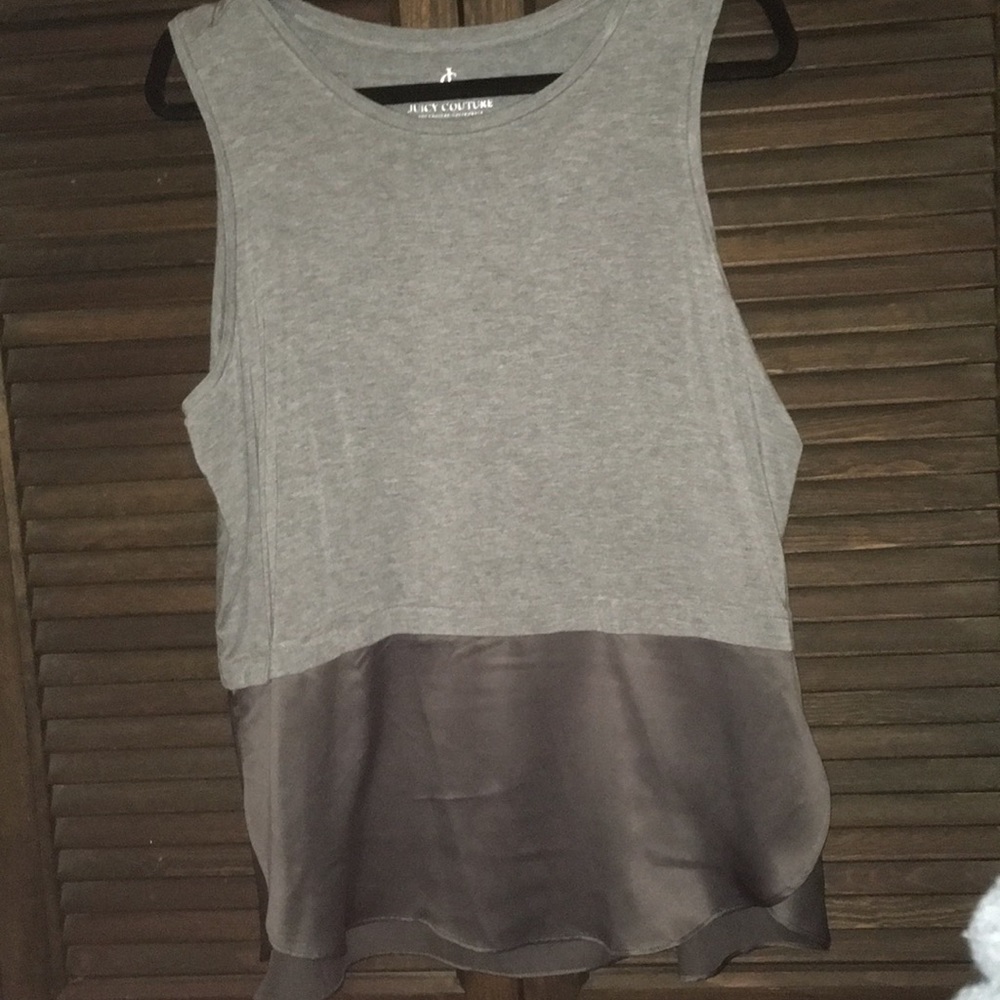 Juicy Couture XL semi dressy gray tank